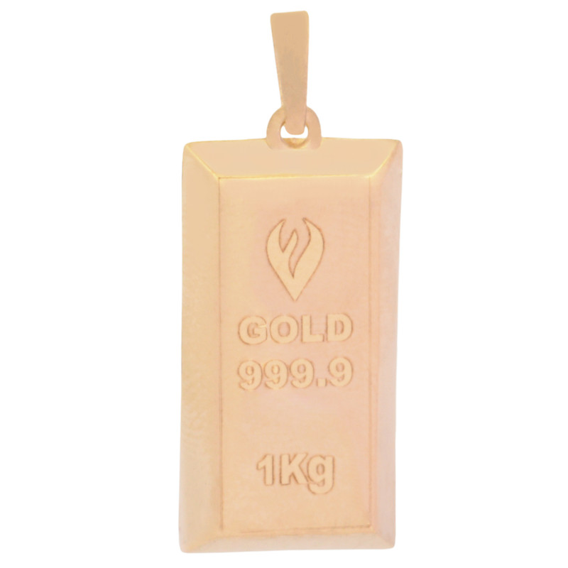 آویز گردنبند طلا 18 عیار زنانه طلای مستجابی مدل شمش کد 999