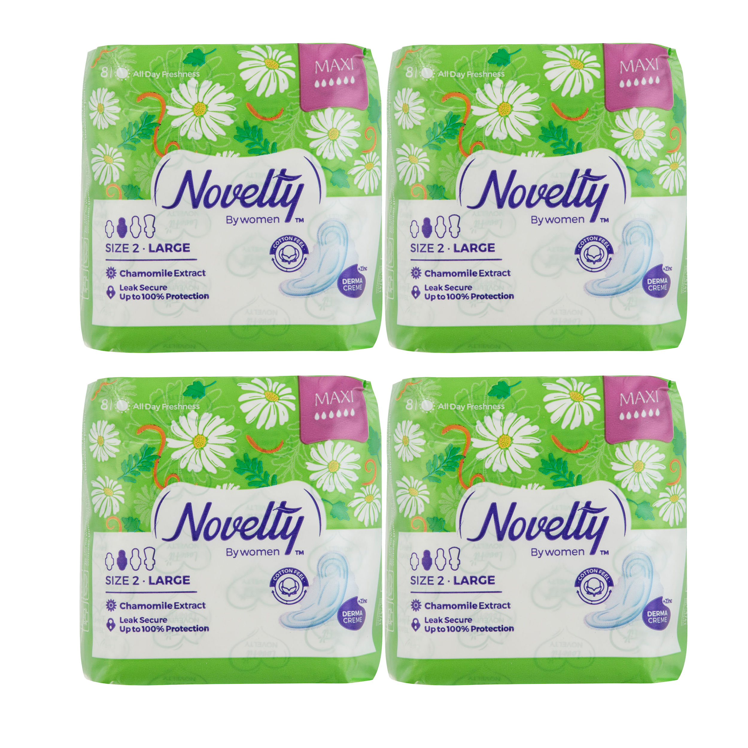 نوار بهداشتی ناولتی مدل Maxi Maghreb flowers مجموعه 4 عددی