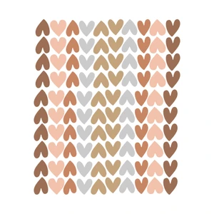 استیکر دیواری کودک باروچین مدل قلب های رنگی کد 4260 بسته 100 عددی