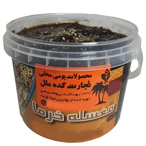 معجون معسله خرما ممتاز تجارتکده ملل با تزیین کنجد - 600 گرم