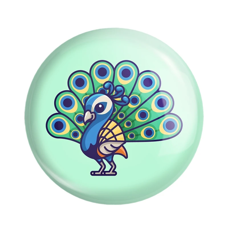 مگنت خندالو مدل حیوانات بامزه طاووس کد 28199