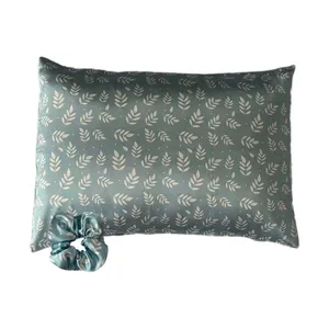 رو بالشی مدل ساتن ابریشم طرح گندم به همراه کش مو