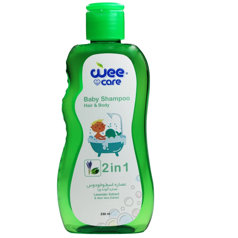 شامپو سر و بدن کودک وی کر مدل عصاره آلوئه ورا و عصاره اسطوخودوس حجم 230 میلی لیتر 