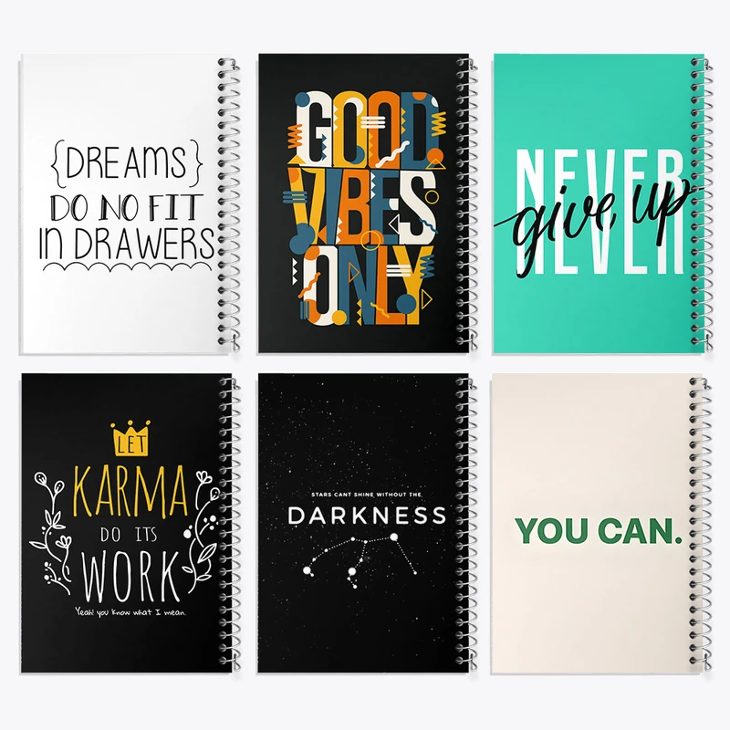 دفتر مشق 50 برگ خندالو طرح انگیزشی کد 847 مجموعه 6 عددی