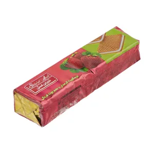 بیسکوئیت کرم دار با طعم توت فرنگی شیرین عسل وزن 120 گرم