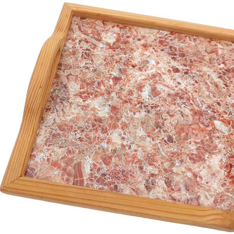 سینی مدل چوبی طرح سنگ کد 4747