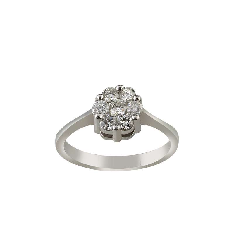 انگشتر طلا 18 عیار زنانه جواهری سروری مدل 12285