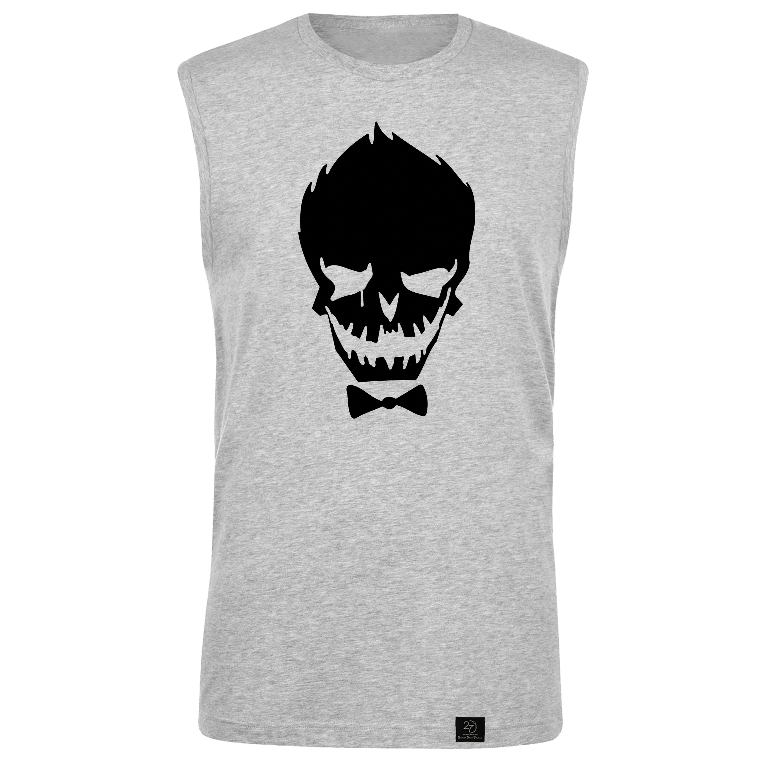 تاپ مردانه 27 مدل Classy Skull کد P08 رنگ طوسی روشن