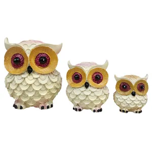 مجسمه طرح جغد مدل مهربان کد 0069  مجموعه 3 عددی