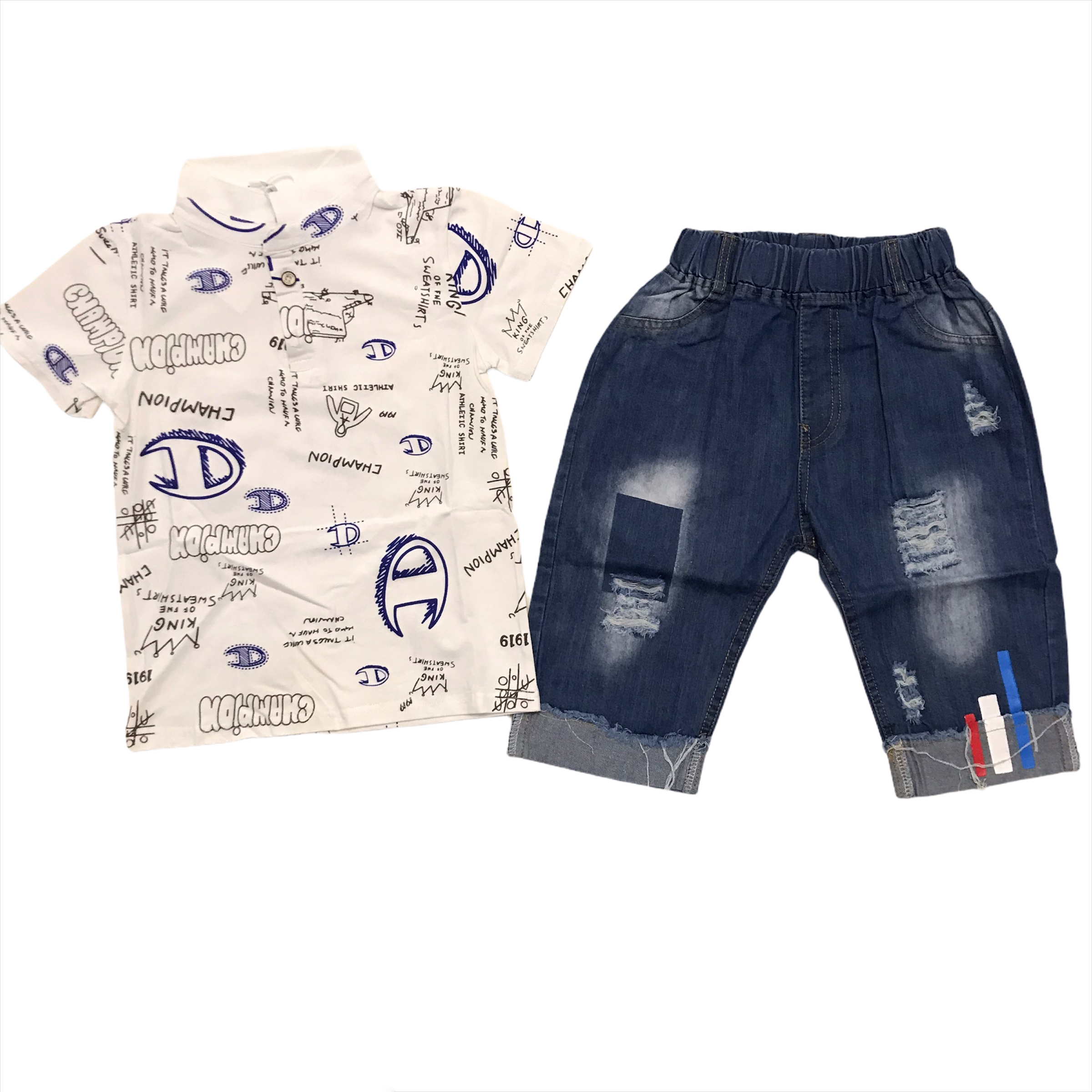 ست پولوشرت و شلوارک پسرانه کد 102