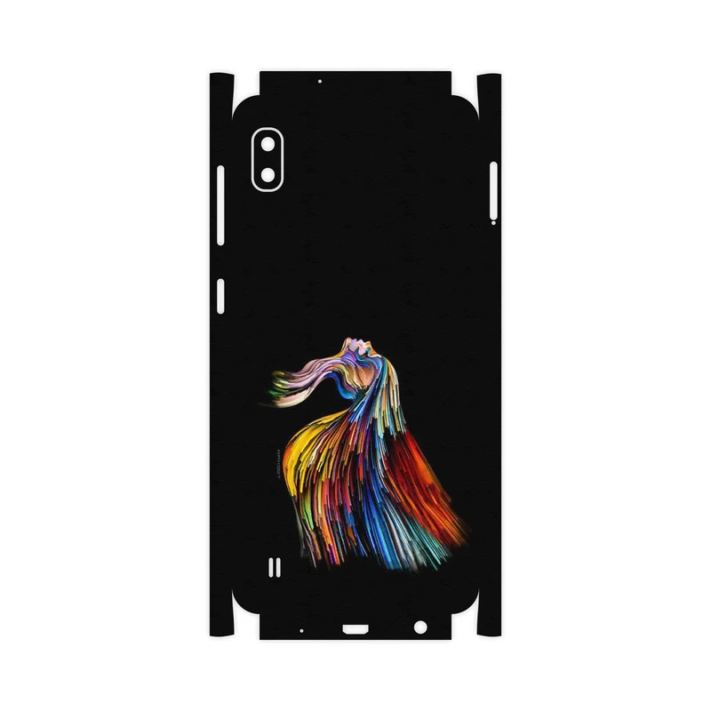 برچسب پوششی ماهوت مدل Rainbow Hair Digital Art-FullSkin مناسب برای گوشی موبایل سامسونگ Galaxy A10