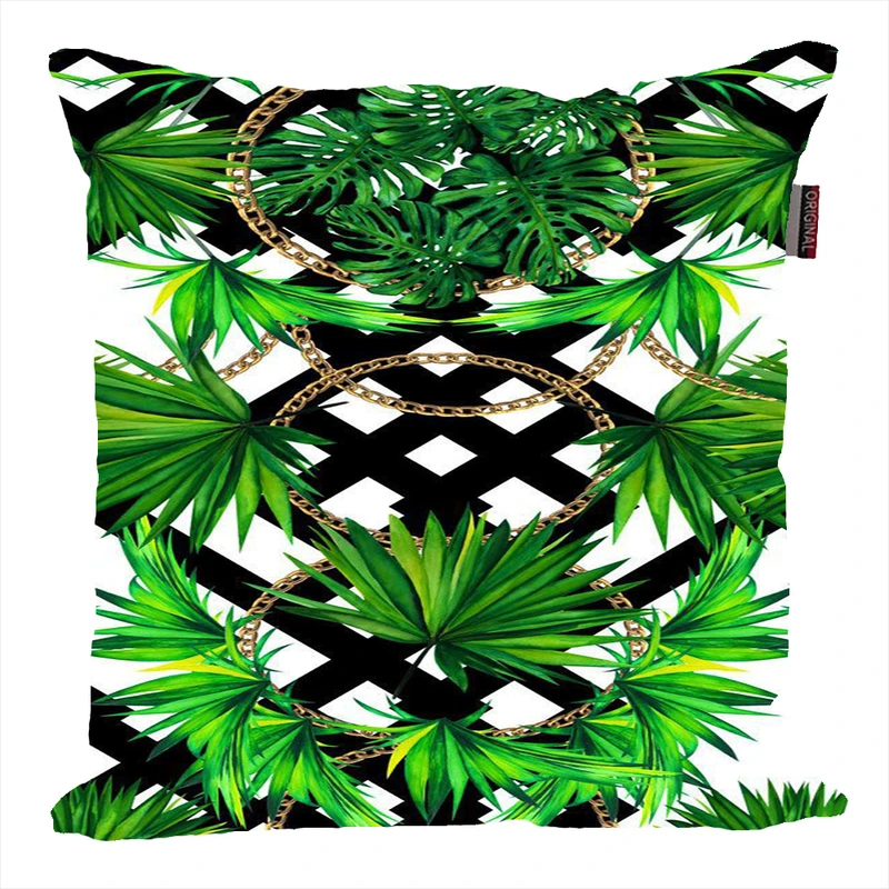 کوسن ناریکو مدل فانتزی طرح برگ گل گیاه کد 04629