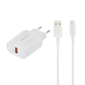 شارژر دیواری دبلیو یو دبلیو مدل T42 به همراه کابل MicroUSB