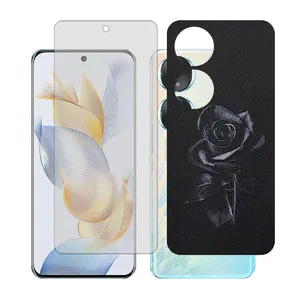 Glass together model transparent screen protector suitable for Honor 70 mobile phone with back cover sticker
