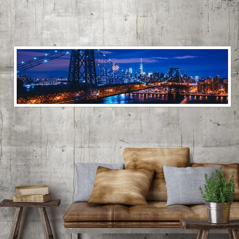 تابلو بکلیت طرح منظره شهر و پل مدل کشیده W-7516