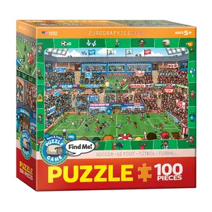 پازل 100 تکه یوروگرافیکس پازلز مدل Spot Find Soccer كد 0476-6100