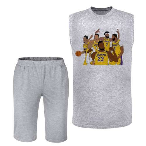 ست تاپ و شلوارک مردانه مدل بسکتبال  کد BA 511 T