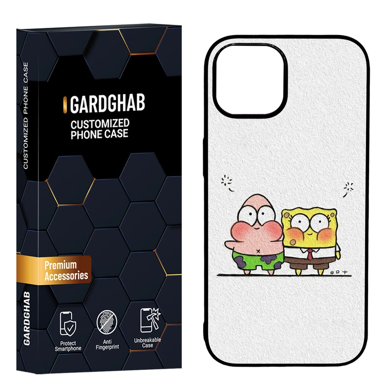 کاور گارد قاب مدل دور ژله ای پشت گلس فانتزی مناسب برای گوشی موبایل اپل iPhone 15 