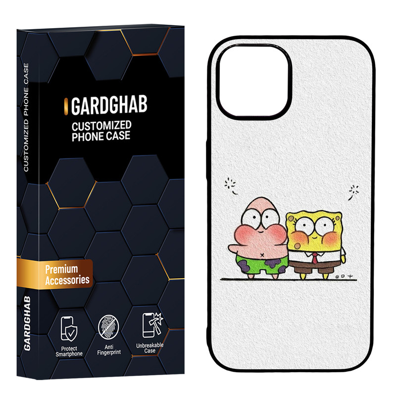 کاور گارد قاب مدل دور ژله ای پشت گلس فانتزی مناسب برای گوشی موبایل اپل iPhone 15 