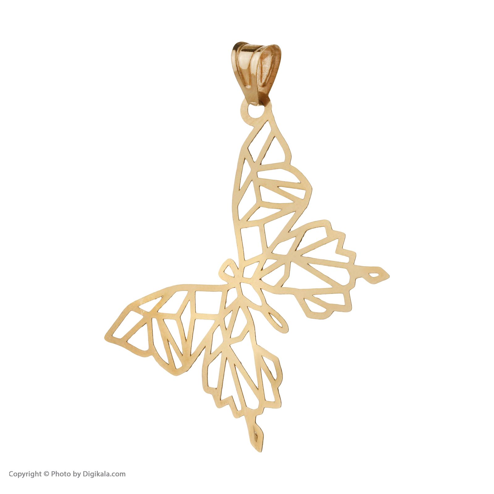 آویز گردنبند طلا 18 عیار زنانه مایا ماهک مدل MM1356 طرح پروانه اوریگامی -  - 3