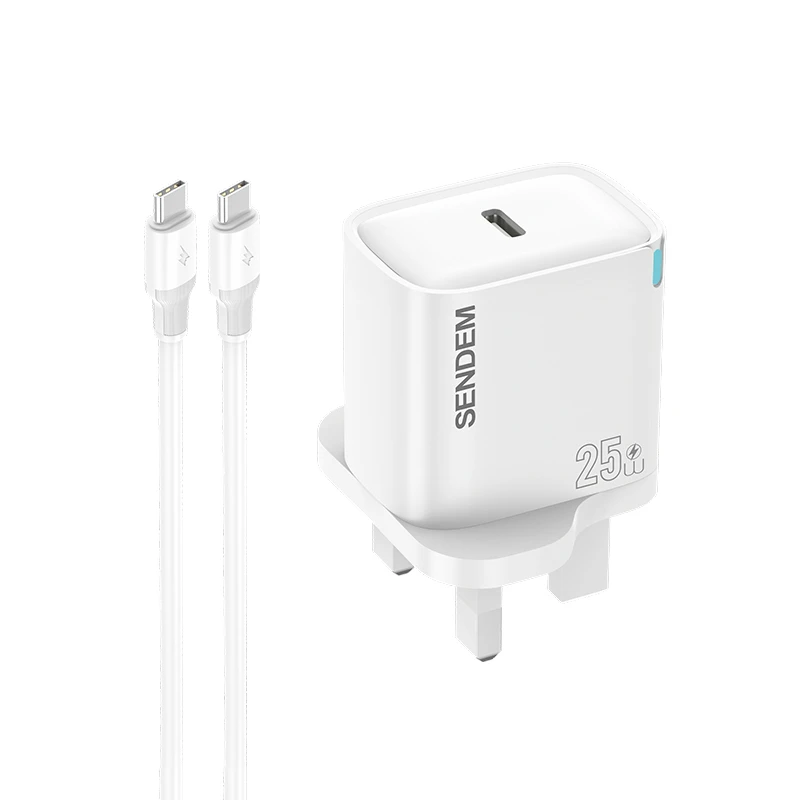 شارژر دیواری 25 وات سندم مدل YG61 به همراه کابل تبدیل USB-C