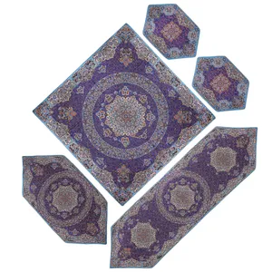 ست 5 تکه رومیزی ترمه دستجردی مدل سپهر کد MRS5.5