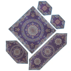 ست 5 تکه رومیزی ترمه دستجردی مدل سپهر کد MRS5.5