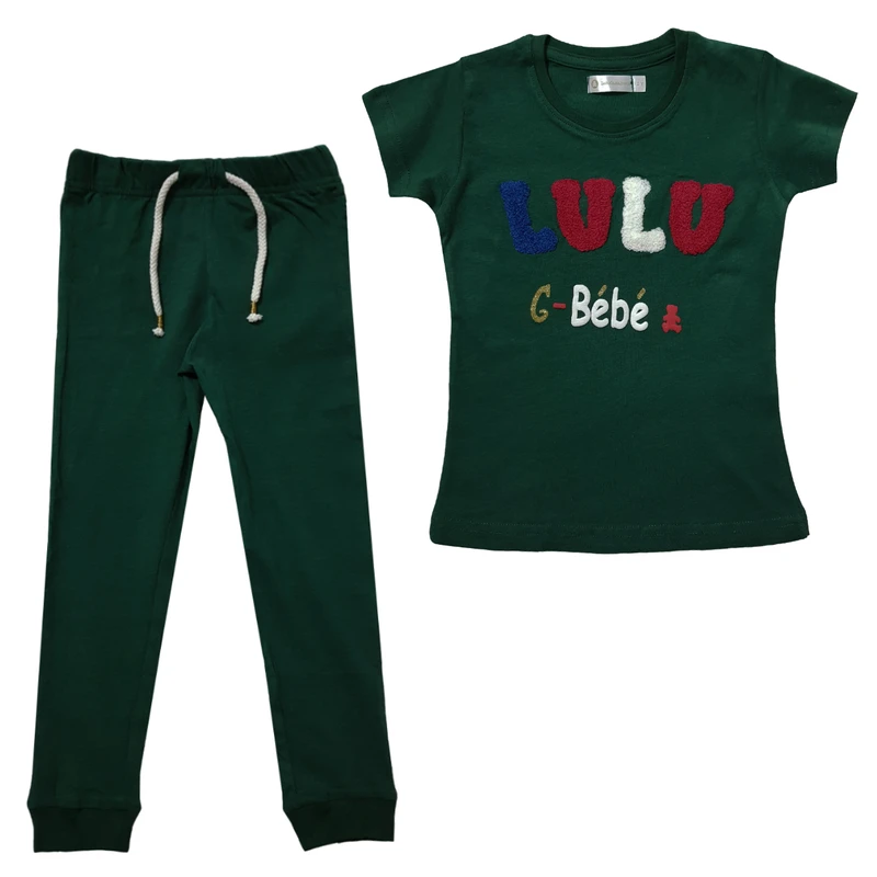 ست تی شرت و شلوار دخترانه لولوکستنیت مدل G-BEBE-G