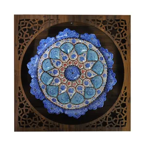 بشقاب میناکاری مدل گل کد M 6