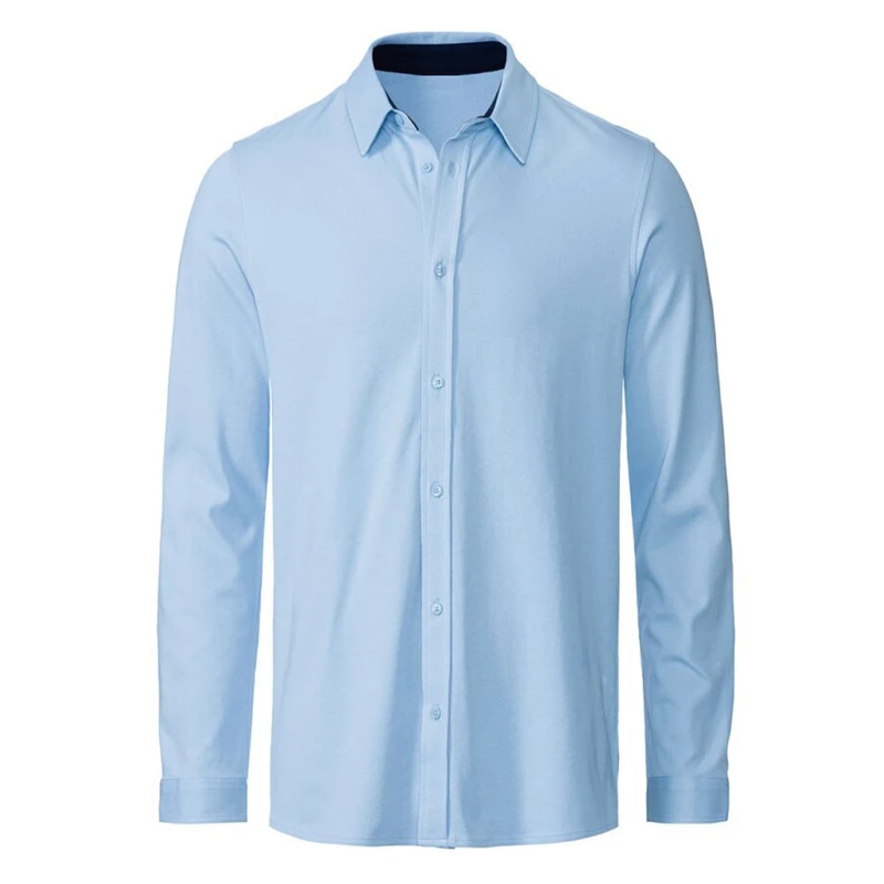 پیراهن آستین بلند یقه برگردان مردانه مدل اسلیم فیت کد 19947978