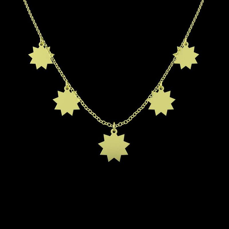گردنبند طلا 18 عیار زنانه مدوپد مدل ستاره کد RNA15379