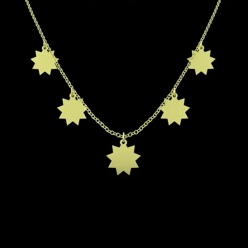 گردنبند طلا 18 عیار زنانه مدوپد مدل ستاره کد RNA15379