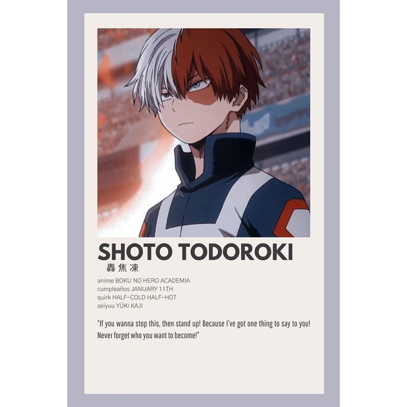 پوستر مدل شوتو تودوروکی shoto todoroki طرح انیمه مدرسه قهرمانانه من my hero academia کد 685