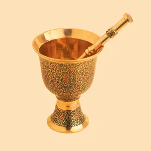 هاون برنجی مدل تاج 1
