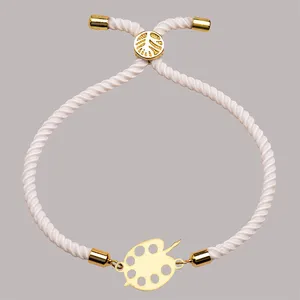 دستبند طلا 18 عیار زنانه الن نار مدل پالت نقاشي کد ELN1386