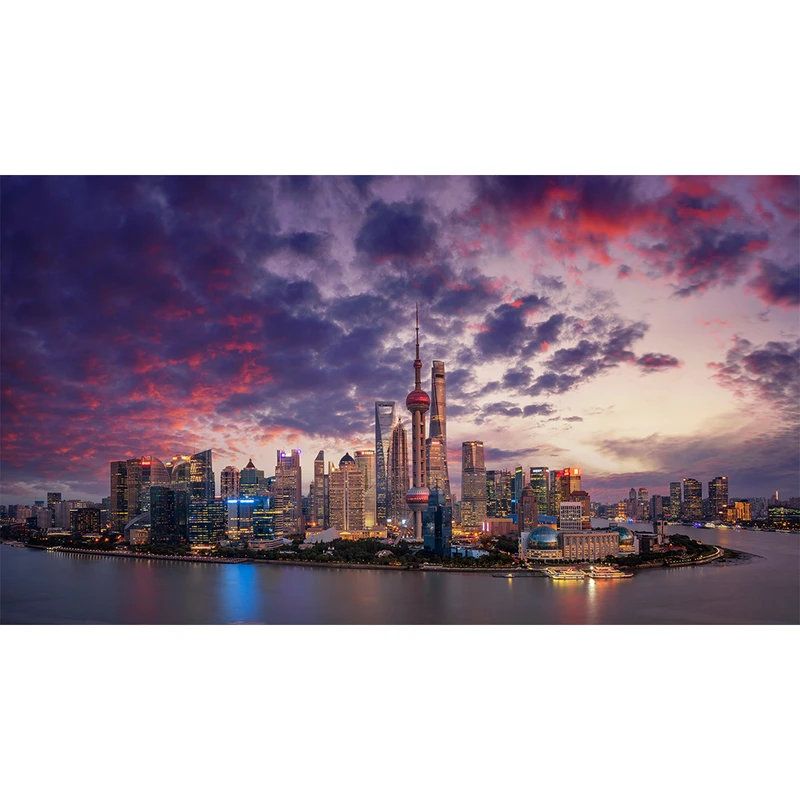 فرش پارچه‌ای مدل فرشینه طرح آسمان خراش کد AR3059162