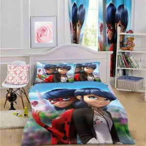 سرویس خواب مدل دختر کفشدوزکی 1 نفره 4 تکه