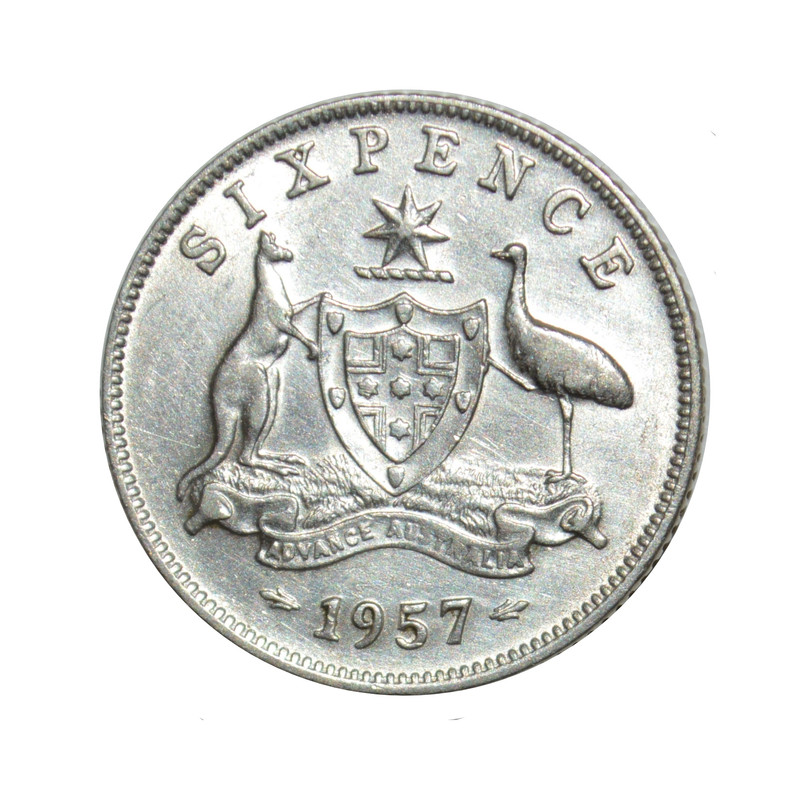 سکه تزیینی پنی کشور استرالیا مدل 6 1957 میلادی