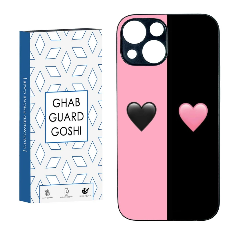 کاور قاب گارد گوشی طرح صورتی مشکی کد TPU-251 مناسب برای گوشی موبایل اپل IPHONE 13 MINI