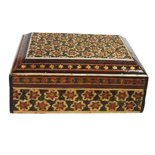جعبه سکه خاتم کاری مدل چهلستون کد 123