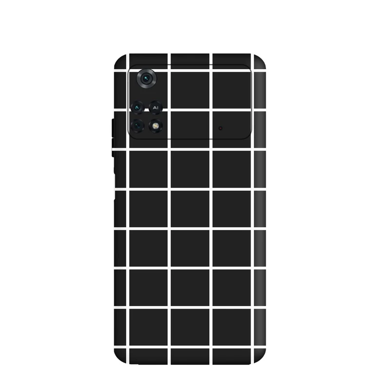 کاور قاب گارد طرح چهارخونه کد s8833 مناسب برای گوشی موبایل شیائومی Poco M4 Pro 4G