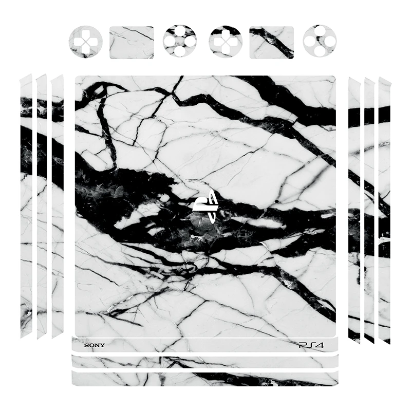 برچسب پلی استیشن 4 پرو توییجین وموییجین مدل marble 02 مجموعه 16 عددی