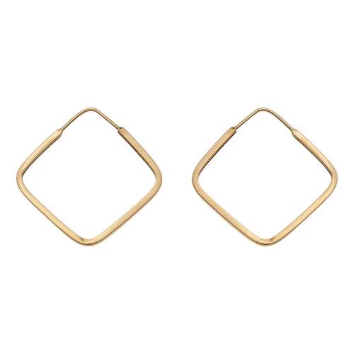 گوشواره طلا 18 عیار زنانه دوست خوب مدل مربع dk524 