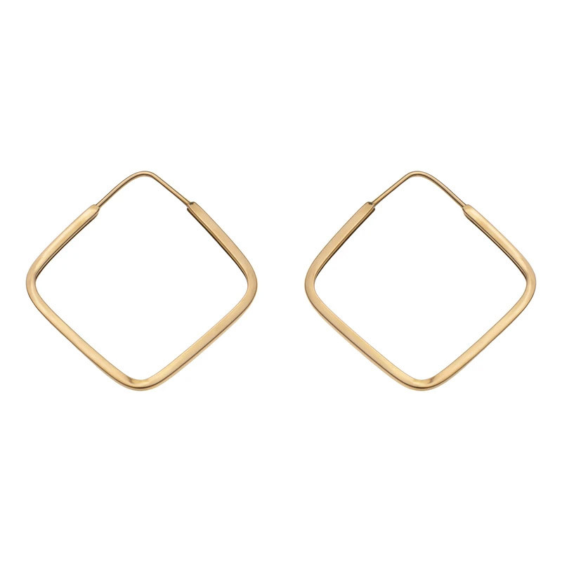 گوشواره طلا 18 عیار زنانه دوست خوب مدل مربع dk524 