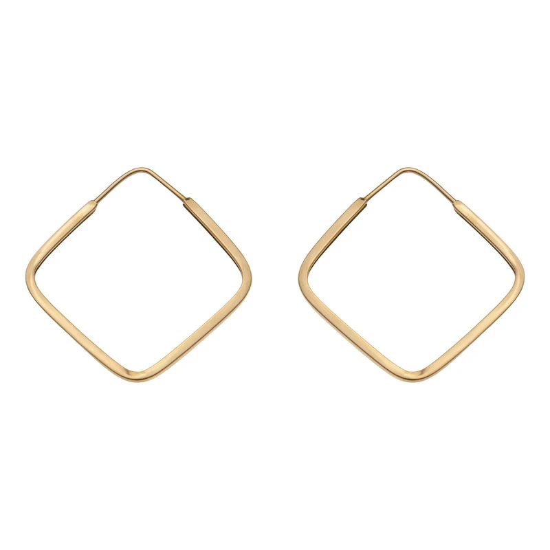 گوشواره طلا 18 عیار زنانه دوست خوب مدل مربع dk526 