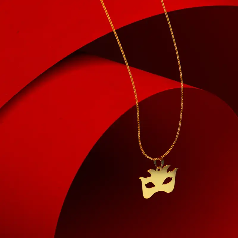 گردنبند طلا 18 عیار زنانه مدوپد مدل هالووین کد G3-1-1008