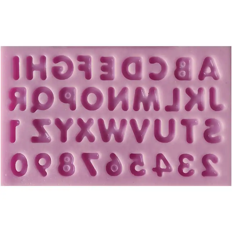 قالب مالد فوندانت مدل حروف انگلیسی و اعداد ریز