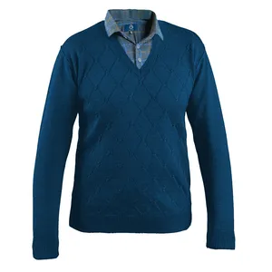 پلیور مردانه مدل یقه پیراهنی