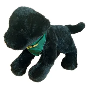 عروسک طرح سگ مدل Cabelas Black Dog کد SZT4/315 طول 25 سانتی‌متر