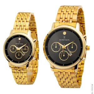 ست ساعت مچی عقربه ای زنانه و مردانه مدل تک موتور ساده